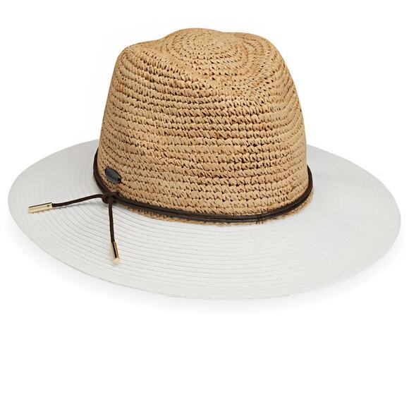 Wallaroo Hat Company Women's "Laguna" Raffia and Paper Sun Hat OSFA - Picture 1 of 9